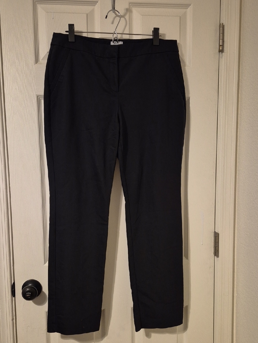 Classic Black Straight-Leg Dress Pants